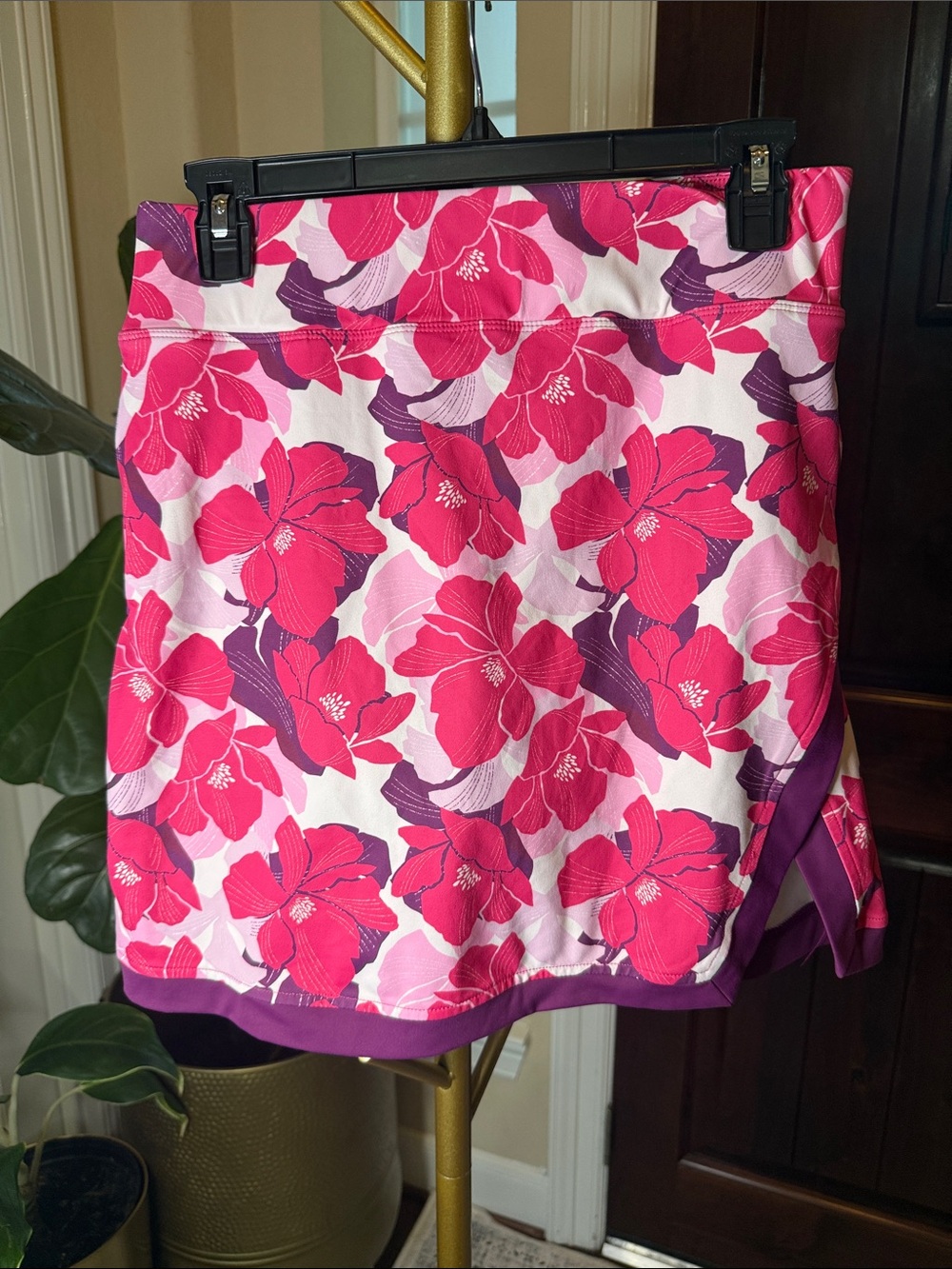 Stella Parker Floral Pink & Purple Athletic Skort Size S